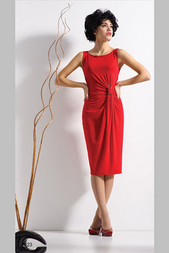 Трикотажное платье Венера - красное